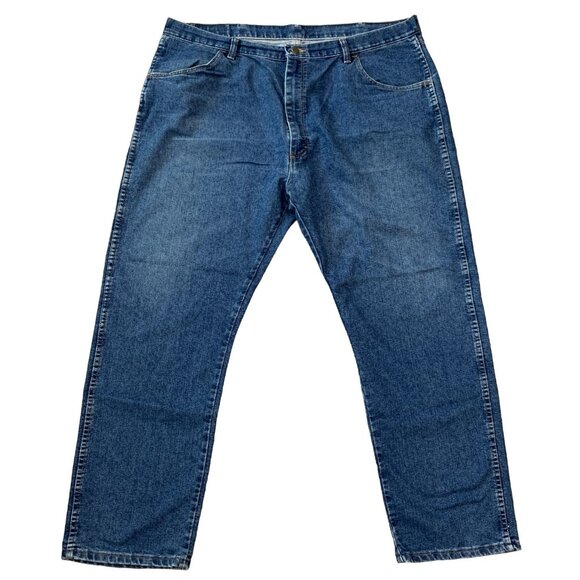 Wrangler Other - Wrangler Mens 42x30 Authentic Jeans Loose Blue Denim Straight Leg 85900DW